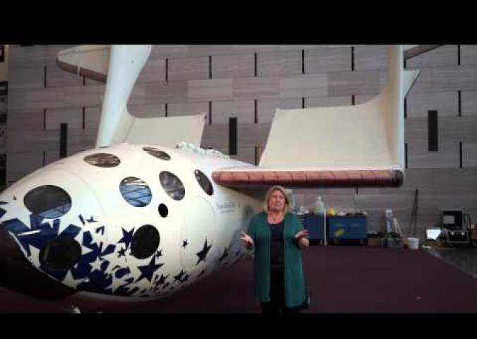 A curator speaks about the unique "feathered configuration" of SpaceShipOne.