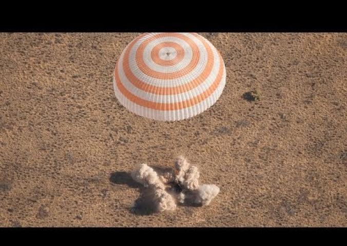 An astronaut explains the process of landing on Earth from outer space.