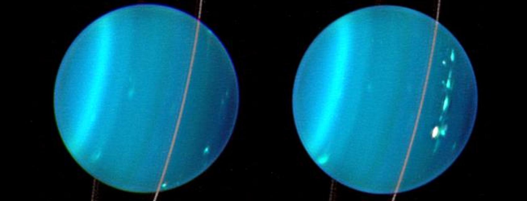 Uranus and its rings, illustration - Stock Image - C040/3955 - Science  Photo Library
