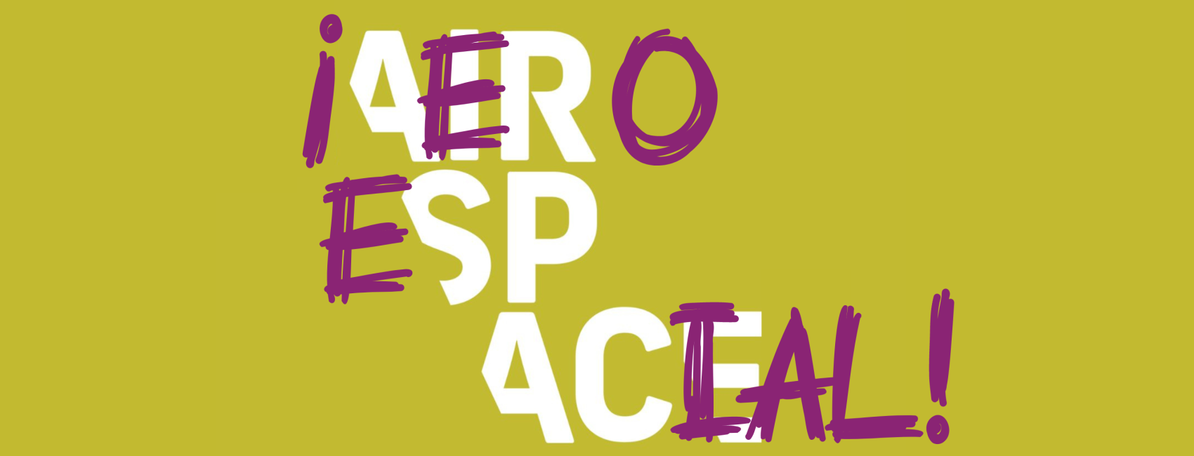 AirSpace logo with other text on top so that it reads AeroEspacial