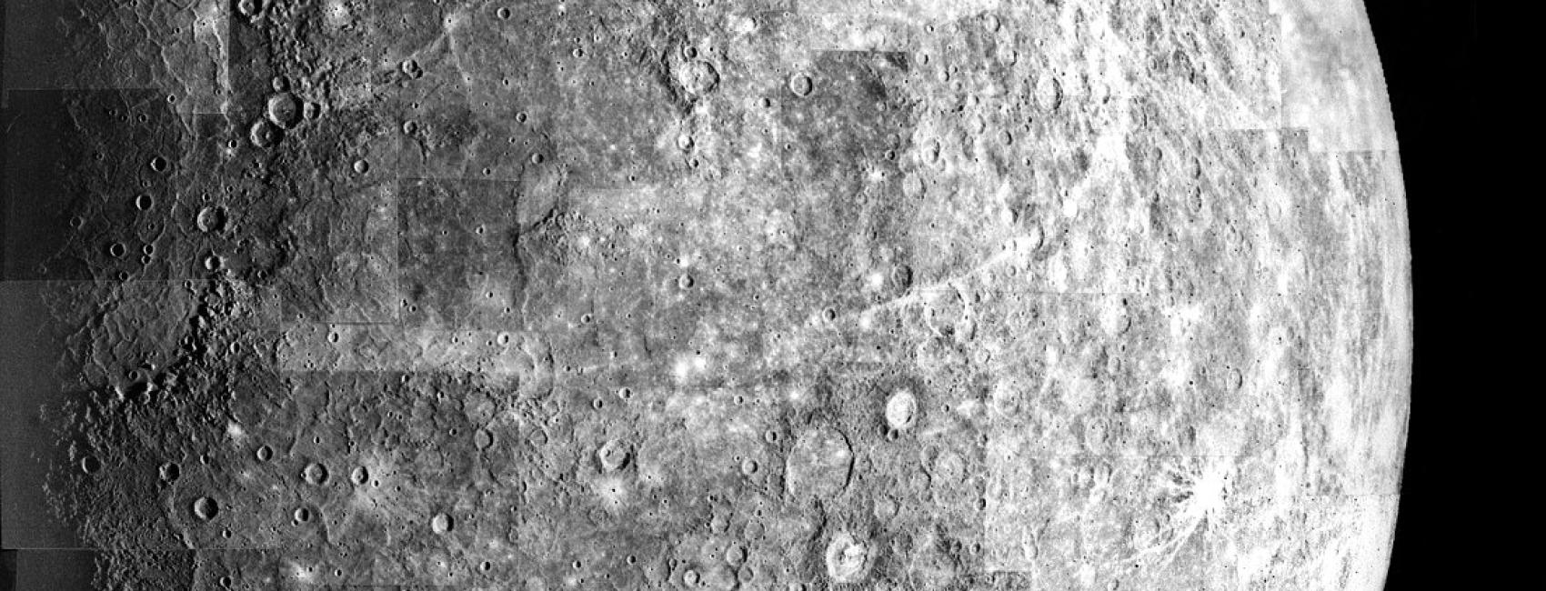 Photomosaic of Mercury- Outbound View