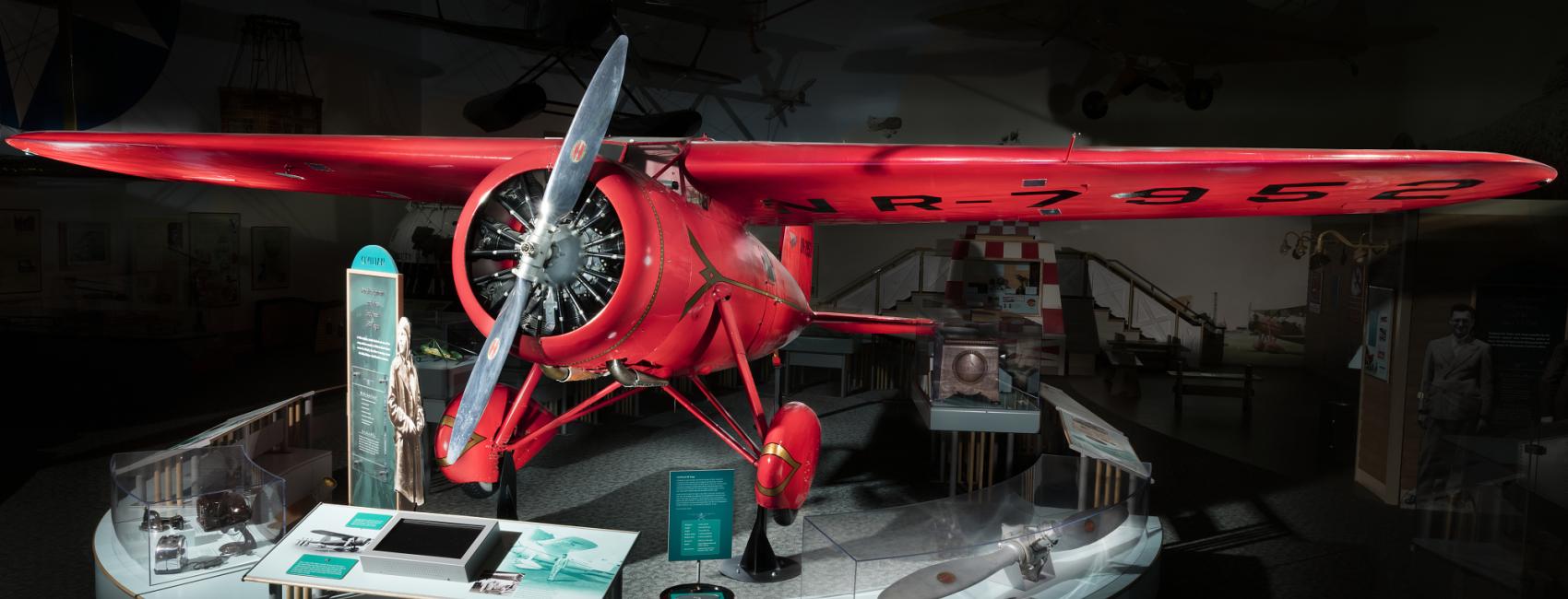 Amelia Earhart Lockheed Vega 5B aircraft in museum