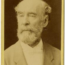 Bust portrait of bearded man, identified as "Prof. Wise."