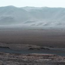 Interior and rim of Gale crater on Mars