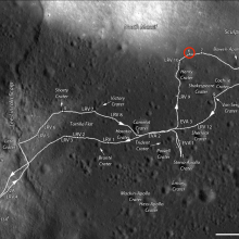 Apollo 17 traverse route map