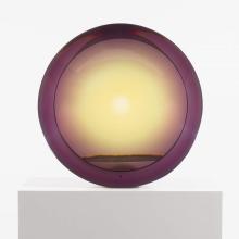 A purple glass sphere.