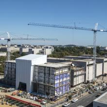 National Air and Space Museum building with ongoing construction