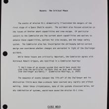 A typewritten page with the heading "Ascent: The Critical Phase."