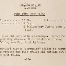 Typed recipe for Porcupine Beef Balls