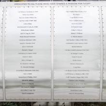 Metal plaque listing Wall of Honor Honorees