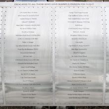 Metal plaque listing Wall of Honor Honorees