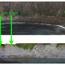 A comparison of a riverside from 1985 to 2016.