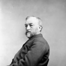 Black and white grainy image of Samuel Pierpont Langley