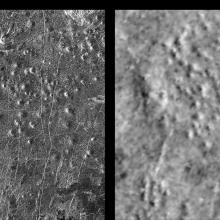 A comparison of two surface images. 