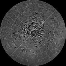 The Moon's crater dotted north pole.