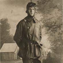 Frank Luke Jr standing and posing for a portrait.