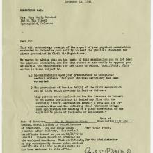 Text of letter on Department of Commerce Civil Aviation Administration letterhead