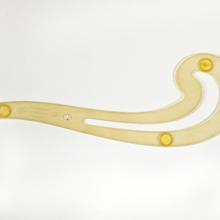 Transparent yellow curved item