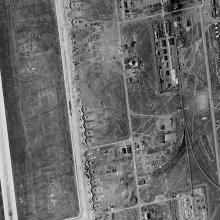 Photograph of the Dolon long-range bomber base in the USSR from space.