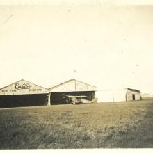 Curtiss’ San Fernando airfield in the early 1920s with a JN-4 “Jenny” in the foreground.