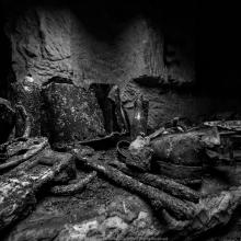 Tools covered in dirty and dust. 