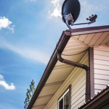 Home Parabolic Dish Used for Satellite TV