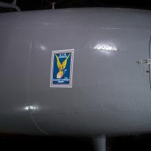 Close up image of an Air Express logo. 