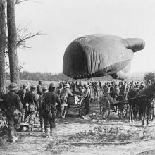 A German Observation Balloon Ready to Ascend