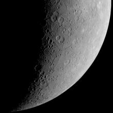 Limb view of the south polar region of Mercury