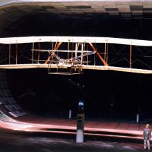 Replica 1903 Flyer in Wind Tunnel