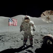 Cernan on the Moon