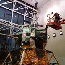 Apollo Lunar Module Moves to the <em>Boeing Milestones of Flight Hall</em>