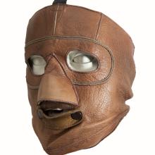 Leather Aviator Face Mask