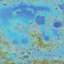 Lunar Topographic Map