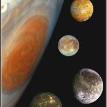 Jupiter And Its Four Largest Moons