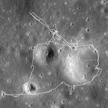 Apollo 12 Landing Site Map