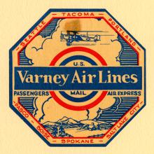 Varney Air Lines Tag