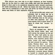 A newspaper opinion clip suggesting that film studios should stop preventing their film stars from performing risky behaviors.