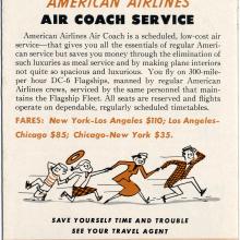 American Airlines Air Coach Service Brochure