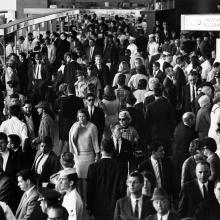 Airport filled with people