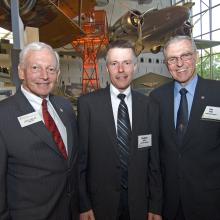 Gen. John R. “Jack” Dailey, Benjamin Boehm, and Maj. Gen. Joe H. Engle