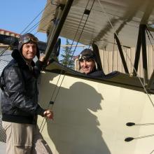 Peter Jakab in a WWI Sopwith 1 1/2 Strutter