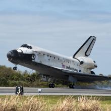 Space Shuttle Discovery Lands