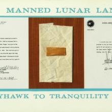 1903 Wright Flyer Fabric Taken to Moon Apollo 11