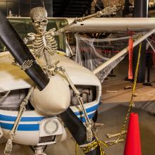 Skeleton On a Cessna