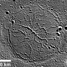 Graben in Goethe Basin on Mercury