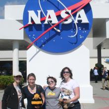 Visitors at the Kennedy Space Center