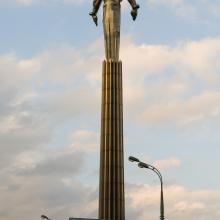 The monument to Gagarin in Moscow.