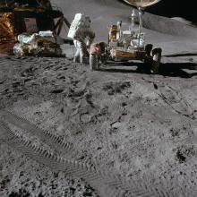 Lunar Roving Vehicle Tracks