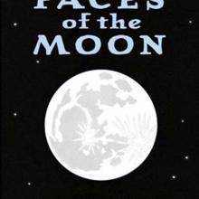 Book cover for a book about the Moon with an illustration of a full moon in space.